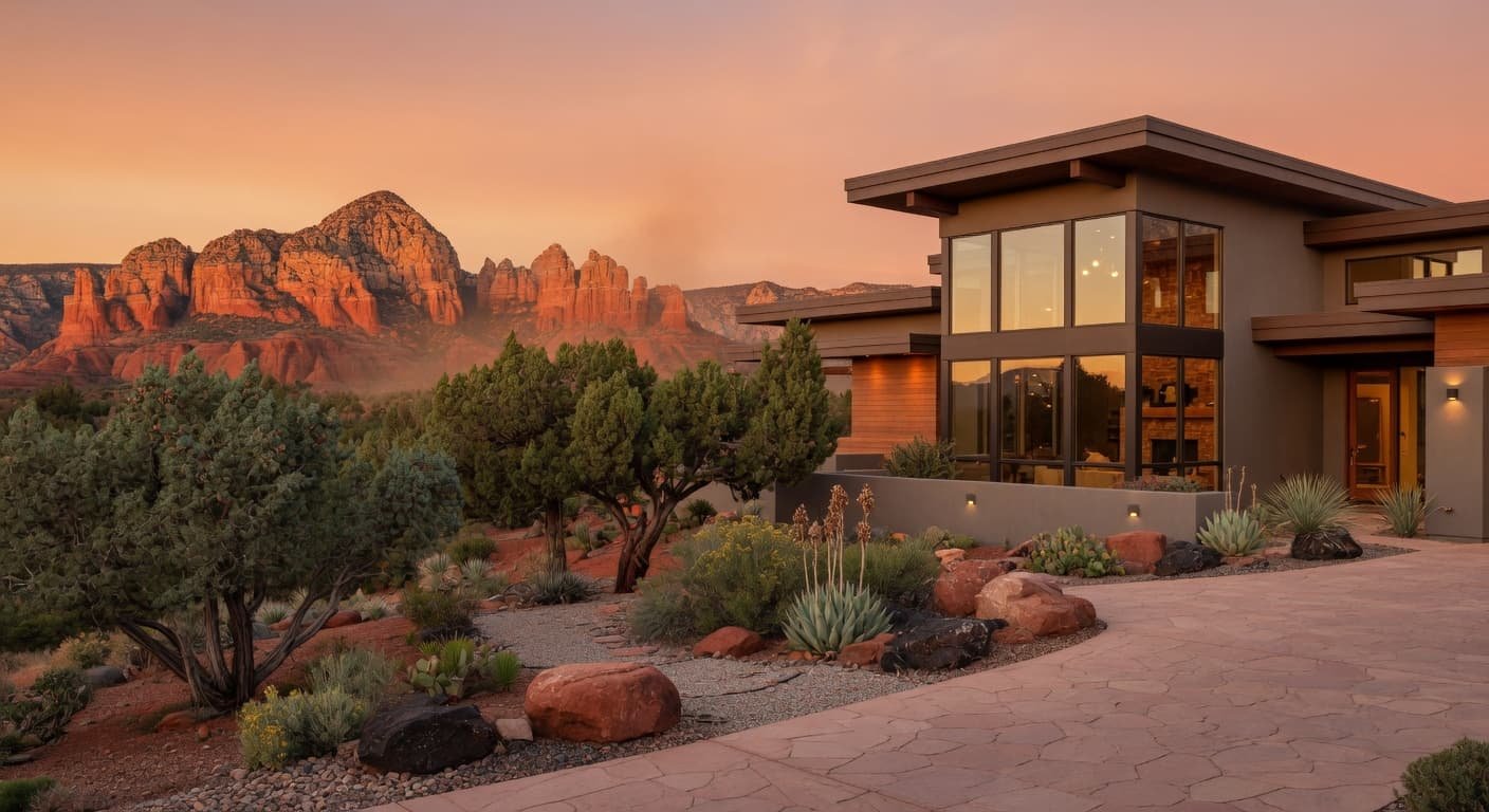 Luxury Sedona Arizona home with red rock view, representing the kind of replacement property a 1031 exchange investor would target in the Sedona real estate market